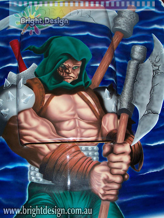 pa Deadli 1 Automotive Car Bonnet Custom Airbrushed by Bright Design Airbrush Studio