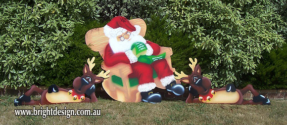 2- S-45 R-01 G2 Outdoor Christmas Displays Custom Airbrushed by Bright Design