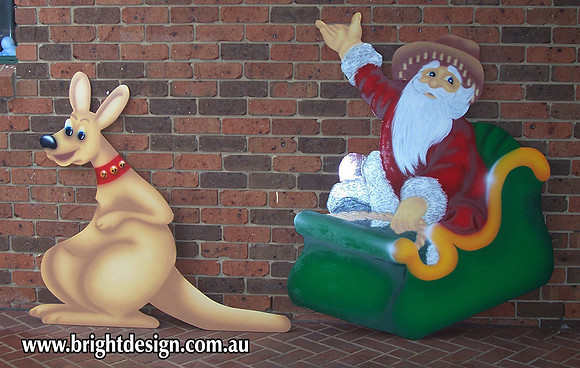 1- SS-13 Australian Swaggie Santa Outdoor Christmas Decoration