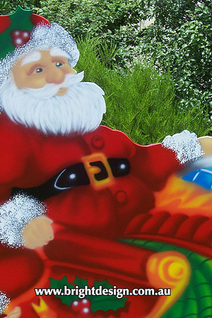 1- SS-03 h www Santa Christmas Sleigh Outdoor Christmas Decorations n Cut Outs for Home Displays