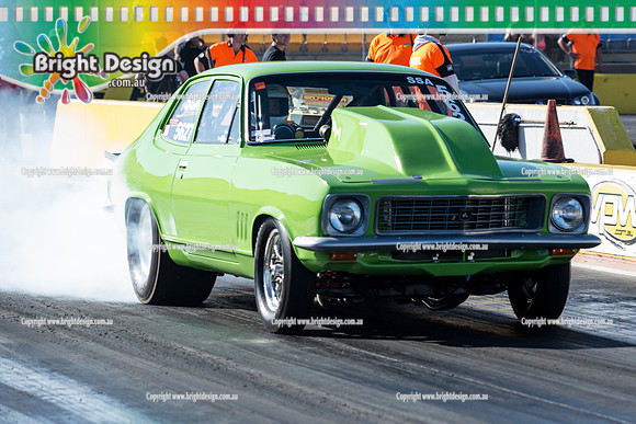 ANDRA Street Outlaws Drag Racing Quals Rnd 5 @ Calder Park 24 September 2014 (24946)  SSA 5627  LIME GREEN