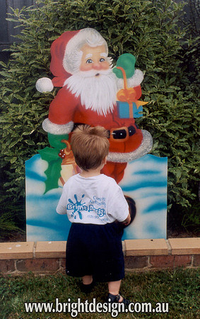 2- S-20 G Santa with Christmas Lamp Outdoor Christmas Cut outs for Home Christmas Decorations_1
