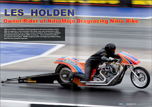 WARR Magazine Issue 3 - p22-23 Les Holden NitroMojo Drag Racing