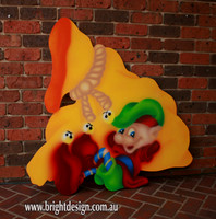 4- E-28 Laid Back Elf Outdoor Christmas Decorations Handmade for Commercial n Home Christmas Displays