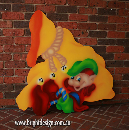 4- E-28 Laid Back Elf Outdoor Christmas Decorations Handmade for Commercial n Home Christmas Displays