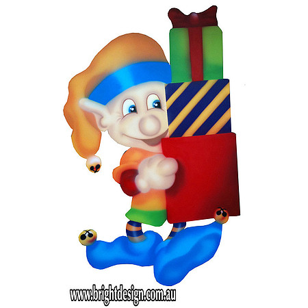4- E-06 Stack of Presents Elf Outdoor Christmas Decoration for Your Christmas Display at home or shop