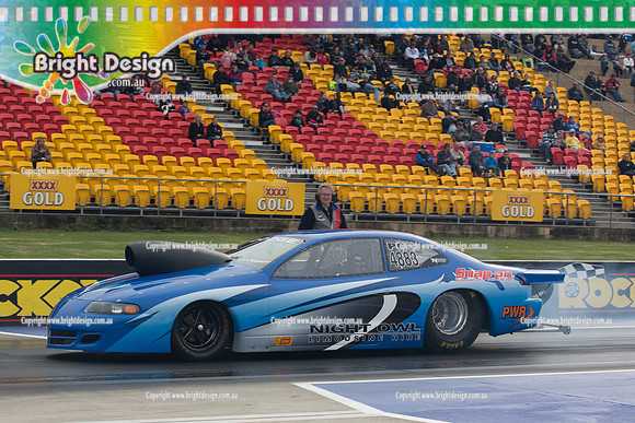 X-Champs @ Sydney Dragway SAT 3 May 2014  (4594)  Richard Caval BLUE DODGE PRO STOCK 4883 NIGHT OWL LIMOUSINE HIRE