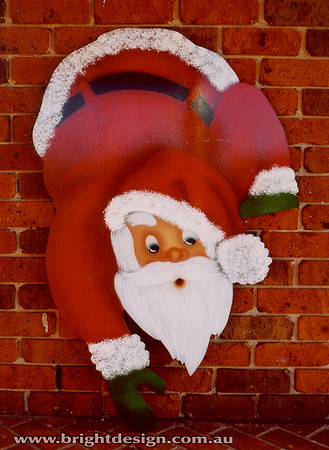 2- S-29 Santa Reaching Outdoor Christmas Cut outs for Home Christmas Decorations_1