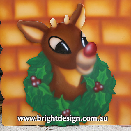 3- R-06 Reindeer Ouside Christmas Decorations Personalised by Bright Design Airbrush Studio 2