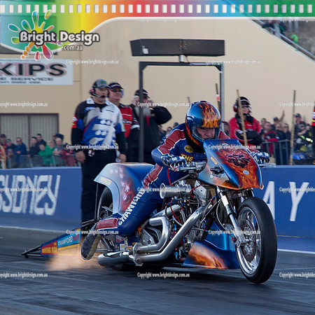X-Champs  Sydney Dragway SUN 4 May 2014  (7454)  BIKE  TBT 4129 TOP FUEL MOTORCYCLE  GORDON CRAWFORD square
