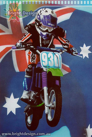 CA50 Award Winning Motorbike Fine Art Illustration Custom Airbrushed by Bright Design Airbrush Studio