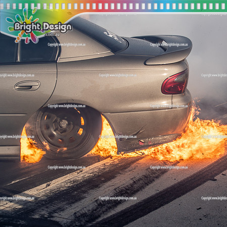 Skid City Day 4 @ Swan Hill Sept 2023 (12776) H8TER BURNOUT HEATH MADGWICK FIRE