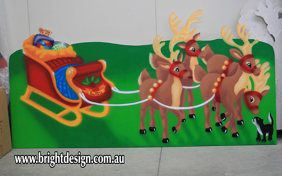 1- SS-04 h Display with Custom Sleigh Outdoor Christmads Decoration