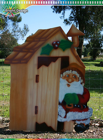 2- S-38 WM Outhouse Outback Outdoor Christmas Cut Outs and Decoration