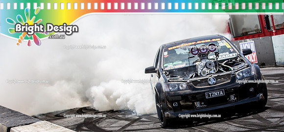 Summernats 29 SATURDAY 8 Jan 16  BDMP5084  TZNYA BURNOUT