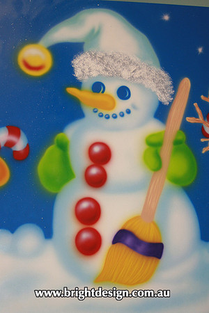 6-25 SM-06 UC2w Snowmen Outdoor Christmas Decoration Handmade by Bright Design Custom Studio