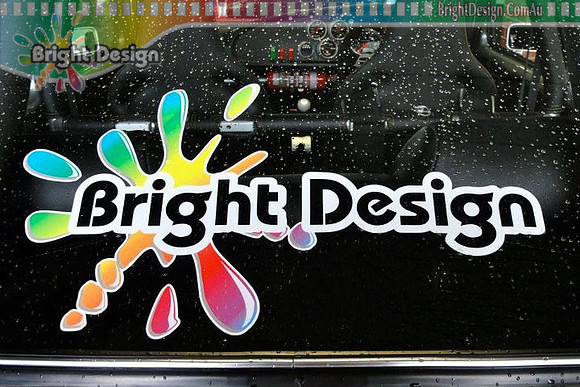 Design by Bright Design Logo on Car with Water beading Adjusted