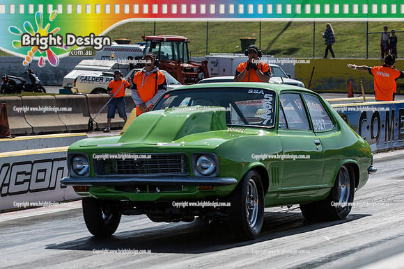 ANDRA Street Outlaws Drag Racing Quals Rnd 5 @ Calder Park 24 September 2014 (24059)  SSA 5627 LIME GREEN