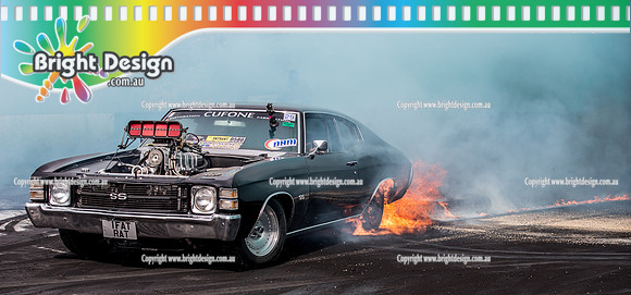 Summernats 29 SATURDAY 8 Jan 16  BDMP6902  1FATRAT FIRE BURNOUT