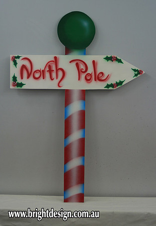 10-35 M-06 North Pole Cut Out Signage for Christmas Decoration Display by Bright Design Studio