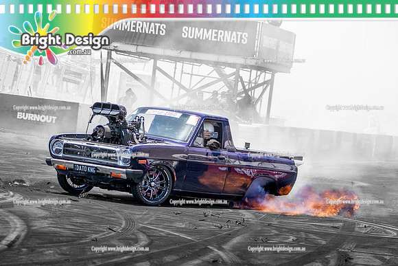 AAA Summernats 38 Day 2 Friday 9 Jan 2026 BDMP3338-2 DATOKNG FIRE BURNOUT