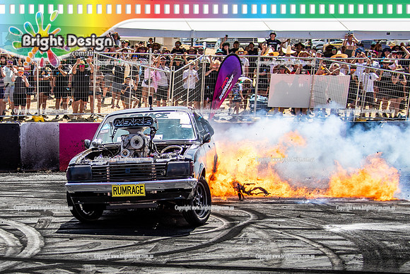 AAA Summernats 38 Day 2 Friday 9 Jan 2026 BDMP2229 RUMRAGE FIRE BURNOUT