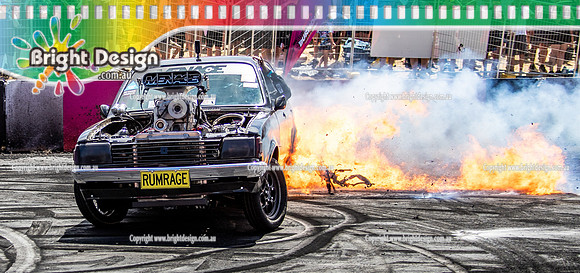 Summernats 38 Day 2 Friday 9 Jan 2026 BDMP2229-2 RUMRAGE FIRE BURNOUT