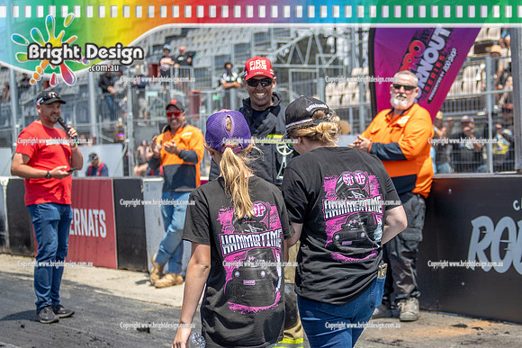 Summernats 38 Day 4 Sunday 11 Jan 2026 BDMP12482 TIM FIRE RESCUE CREW BRITT KILBY HAMMERD HAMMERTIME
