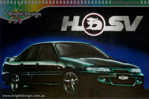 Holden HSV 1 Automotive Car Illustration Custom Airbrushed by Bright Design Airbrush Studio