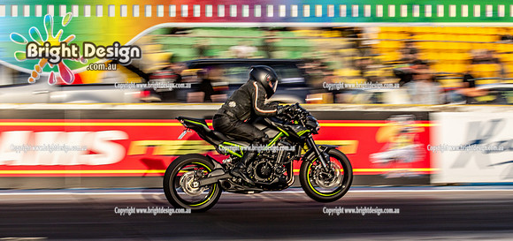 Fast Friday @ Calder Park Drag Racing Friday 18 November 2022  (137385)  BIKE 2N90M GRN BLK