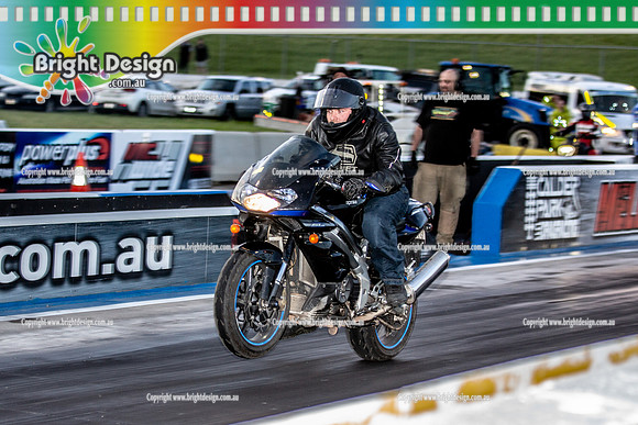 Fast Friday @ Calder Park Drag Racing Friday 18 November 2022  (137774)  BIKE BLUE BLACK