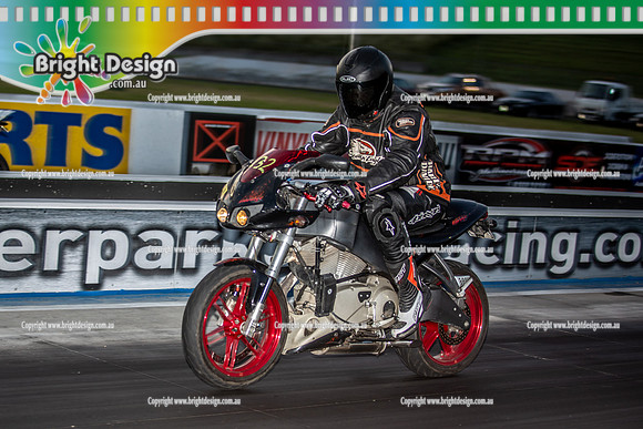 Fast Friday @ Calder Park Drag Racing Friday 18 November 2022  (137770)  BIKE RED BLACK TBC