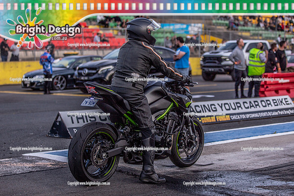 Fast Friday @ Calder Park Drag Racing Friday 18 November 2022  (137637)  BIKE 2N90M GREEN BLACK