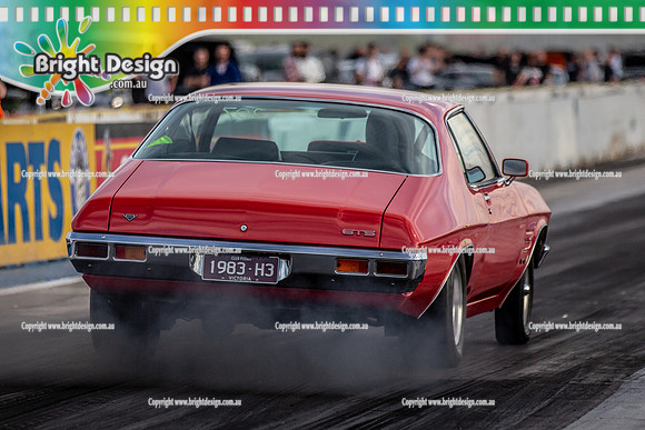 Fast Friday @ Calder Park Drag Racing Friday 18 November 2022  (137552)  1983H3 RED HQ