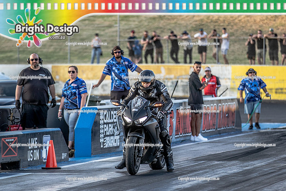 Fast Friday @ Calder Park Drag Racing Friday 13 January 2023  (141762)  BIKE  BLK 2A5YM