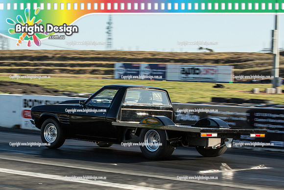 ANDRA Street Outlaws Drag Racing Quals Rnd 5 @ Calder Park 24 September 2014 (25292)  BLACK UTE