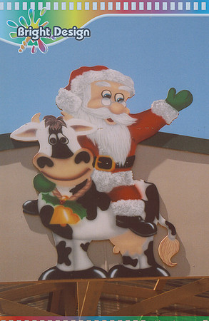 2- S-12 wm Christmas Cow at Moo Moos Country Crafts Pakenham Handmade by Bright Design Airbrush Studio