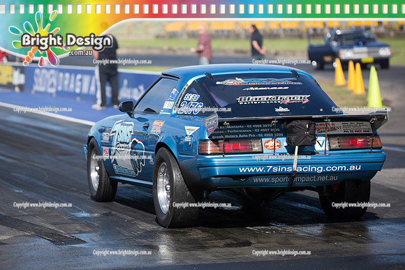 X-Champs @ Sydney Dragway SUN 4 May 2014  (6129)  SSBB 2476  7 SINS RACING  RODNEY SPANNENBERG