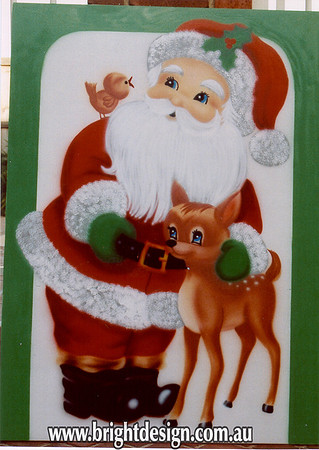 2- S-21 Santa with Reindeer Outdoor Christmas Display Personalised by Bright Design Airbrush Studio_1