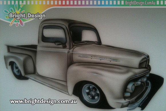H Automotive Car Illustration Custom Airbrushed by Bright Design Airbrush Studio