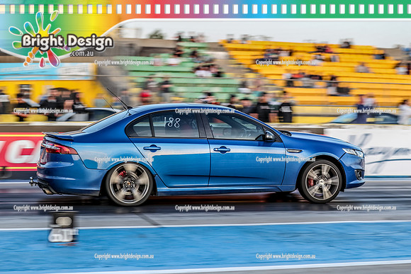 Fast Friday @ Calder Park Drag Racing Friday 20 January 2023  (143254)  BLUE XR8 FORD TBC