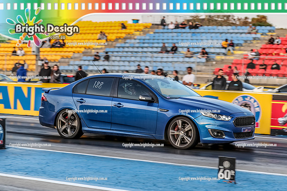 Fast Friday @ Calder Park Drag Racing Friday 20 January 2023  (143250)  BLUE XR8 FORD TBC