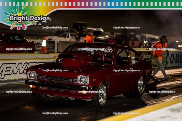 Fast Friday Street Meet Drag Racing @ Calder Park Raceway FRI 9 Oct 2015  (31189)  RED GEMINI  SSA 4637
