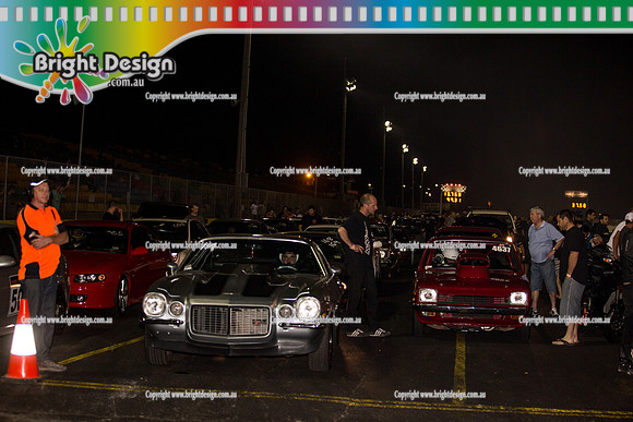 Fast Friday Street Meet Drag Racing @ Calder Park Raceway FRI 9 Oct 2015  (31171)   STAGING LANES  114  RED GEMINI SSA 4637