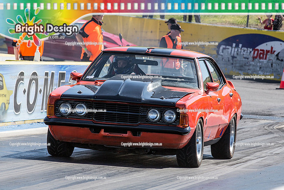 Test n Tune @ Calder Park Raceway RETURNS to Melbourne  SUN 13 Sept 2015  (30201)  ORANGE FORD CORTINA