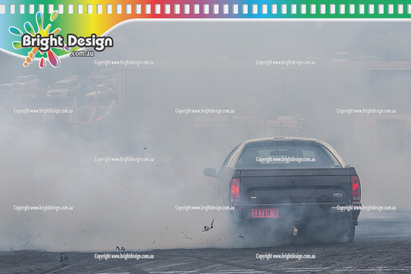 Motorfest @ Lardner Park  March 2015 SUNDAY  (18015)  SATAN8 BURNOUT