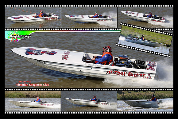 LETHAL THREAT v1 Bright Design Multi Image Photographic Artwork - Film Strip with quirky Insert Design
