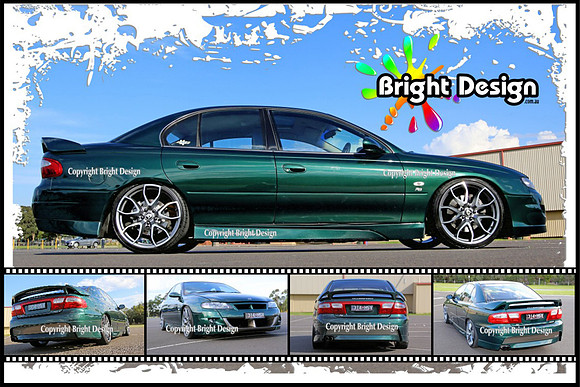 314HSV Bright Design Multi Image Photographic Artwork - Grunge Design