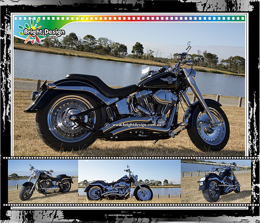 BIKE Jay & Donna Bright Design Multi Image Artwork - White Splatter Design