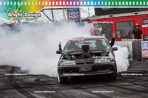 Summernats 28 Sunday 4 Jan 2015  BD  (7754)  GHETTO BURNOUT